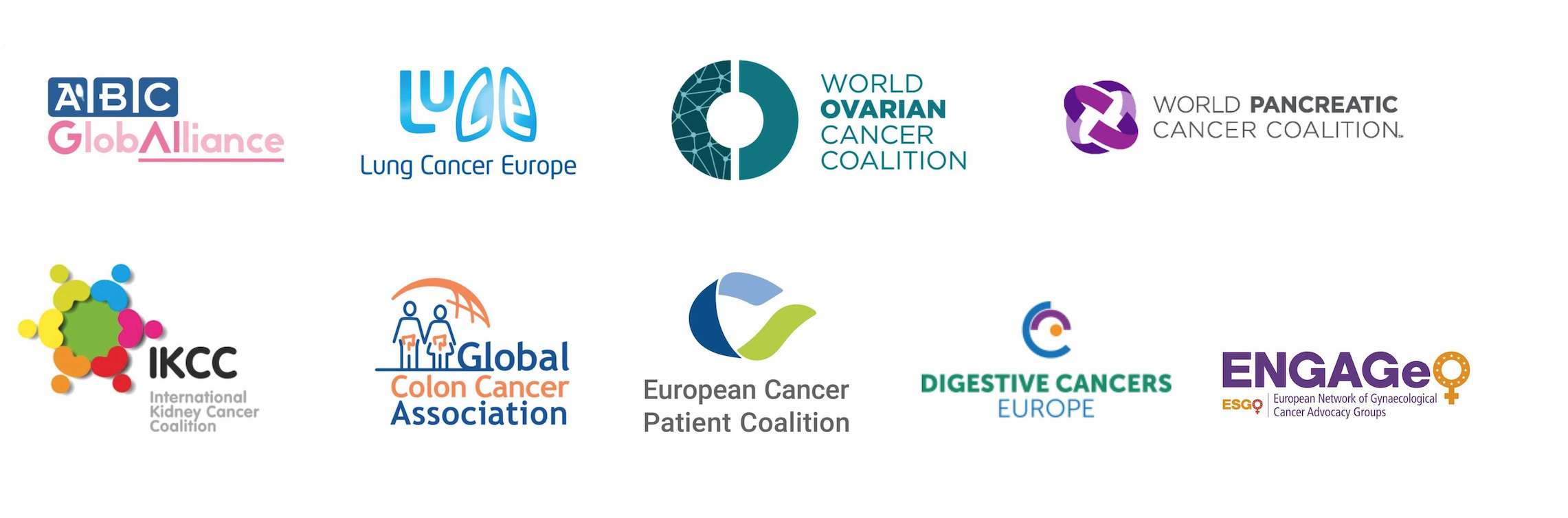 NNSC_Partners-Global alliance, Lung cancer Europe, 词卵巢, 词胰腺, IKKC, Global coin cancer association, European cancer patient, 消化系统癌症, 参与